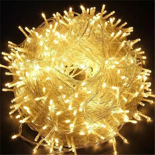 Natal ao ar livre LED String Light Guirlandas, Fairy Lamp, decoração de casa, luzes de férias, 220V, plugue UE, 10m
