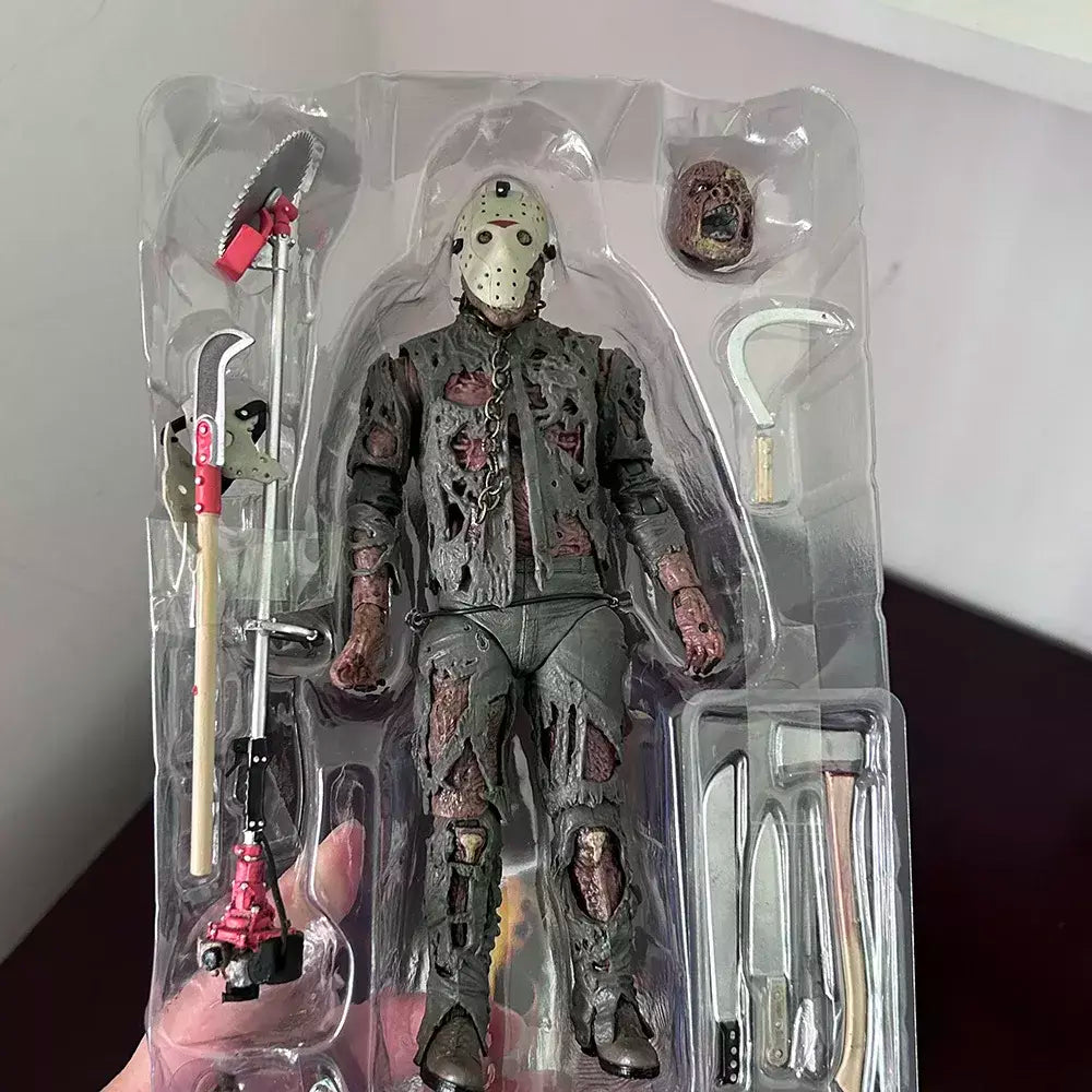 Neca sexta-feira jason a 13a figura novo sangue jason voorhees figura de ação parte vii horror halloween coleção brinquedo boneca presentes