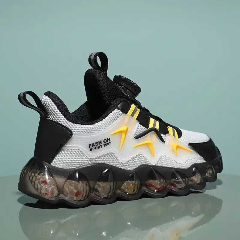 Crianças sapatos esportivos meninos moda correndo lazer malha confortável ao ar livre crianças sapatos casuais tênis leves tênis