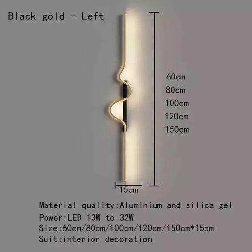 Modern Indoor LED Luzes de parede, salas, corredores, quarto, luzes de cabeceira, luzes longas minimalistas, decoração de casa