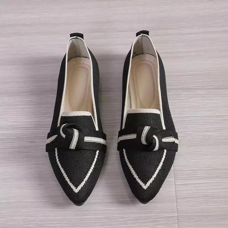 Sapato feminino de salto baixo, sapatilha de balé, dedo apontado, descalço, casual, marca de luxo, mulher, novo em borboleta