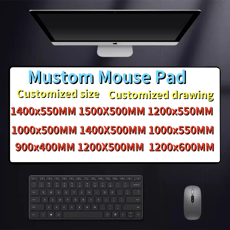 Impressão personalizada mouse pad diy grande tapete personalizado 1500x550mm 1200x500mm tamanho mousepad teclado hd impressão tapete de mesa