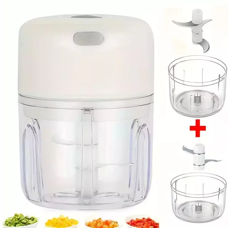 Usb portátil elétrica alimentos chopper para cozinha, mini alho espremedor, moedor de carne, vegetal chopper, cozinha gadgets