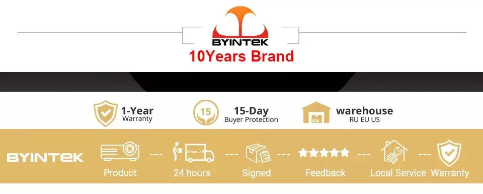 BYINTEK R20 Max Mini Projetor 4K DLP Smart WiFi Android 11.0 LED 1080P Projetores de home theater ao ar livre com bateria de 15600mAh