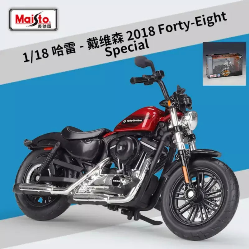 Maiisto-Harley 2018 Quarenta Oito Modelo de Motocicleta, Liga Especial, Modelo de Motocicleta, Metal fundido, Esportes de rua, Presente Infantil, 1:18