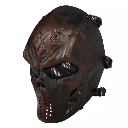 Assustador halloween crânio máscara festa de halloween cosplay máscaras esqueleto guerreiro máscara camuflagem legal crânio máscara