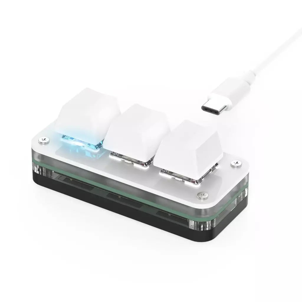 Macropad macro programação teclado rgb mini hot swap gaming botão personalizado teclados interruptor vermelho 3 teclas botão para photoshop multimídia