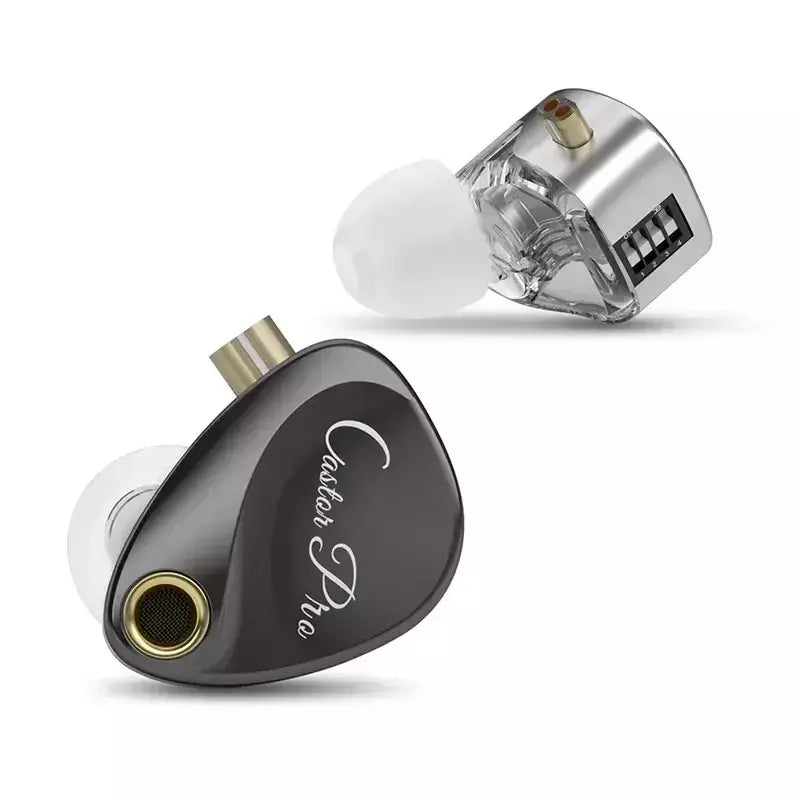 KZ Castor PRO Fone de ouvido intra-auricular HiFi Bass Dinâmico Fones de ouvido sintonizáveis de última geração Harman Target com fones de ouvido de graves aprimorados