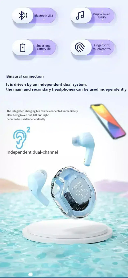 T8 sem fio bluetooth fone de ouvido sem fio bluetooth led potência display digital som estéreo sem fio para xiaomi