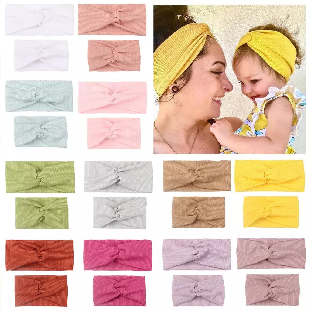 1 conjunto mãe bebê bandana yoga esporte menina recém-nascidos crianças bandagem de borracha acessório de cabelo hairbands arco fotografia