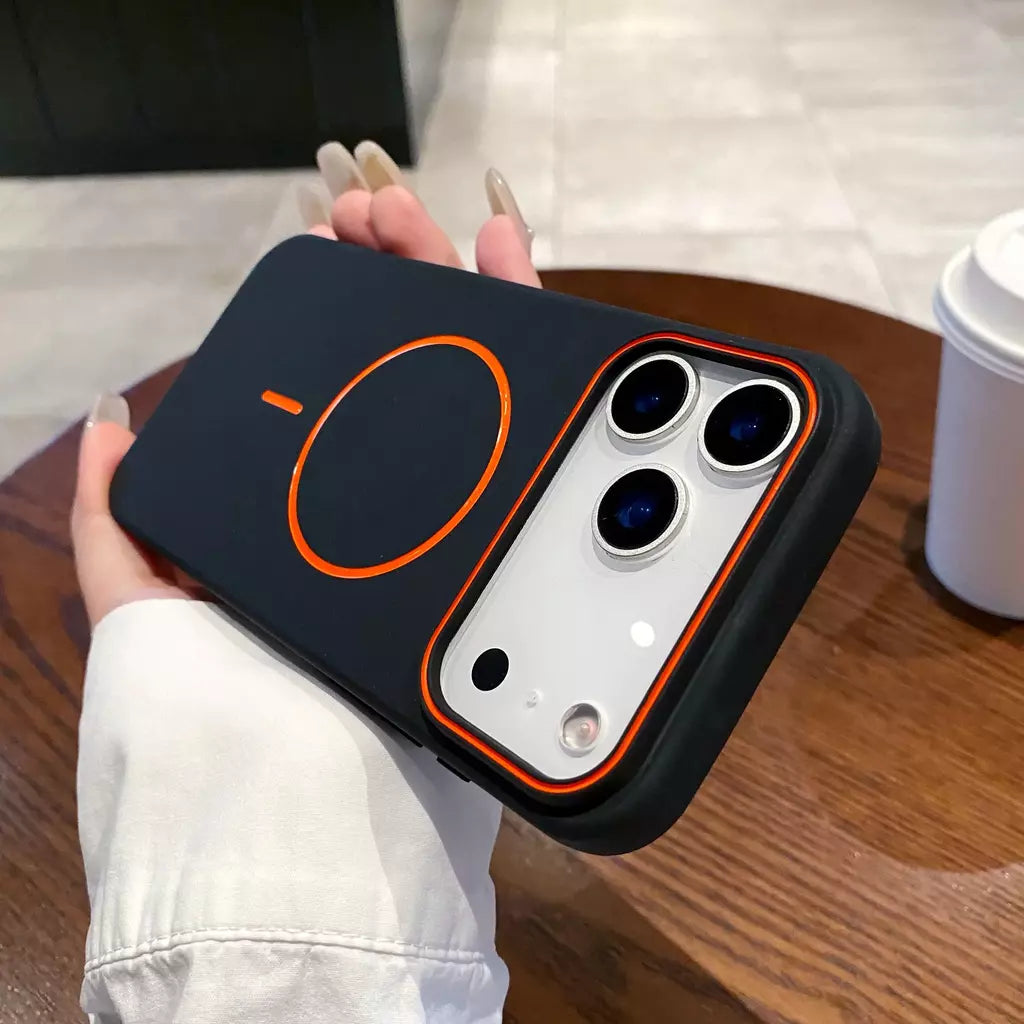Ultrafino simples para caso de telefone magnético para iphone 11 12 13 14 15 16 17 pro max 17 ar carregamento sem fio macio fosco capa de telefone