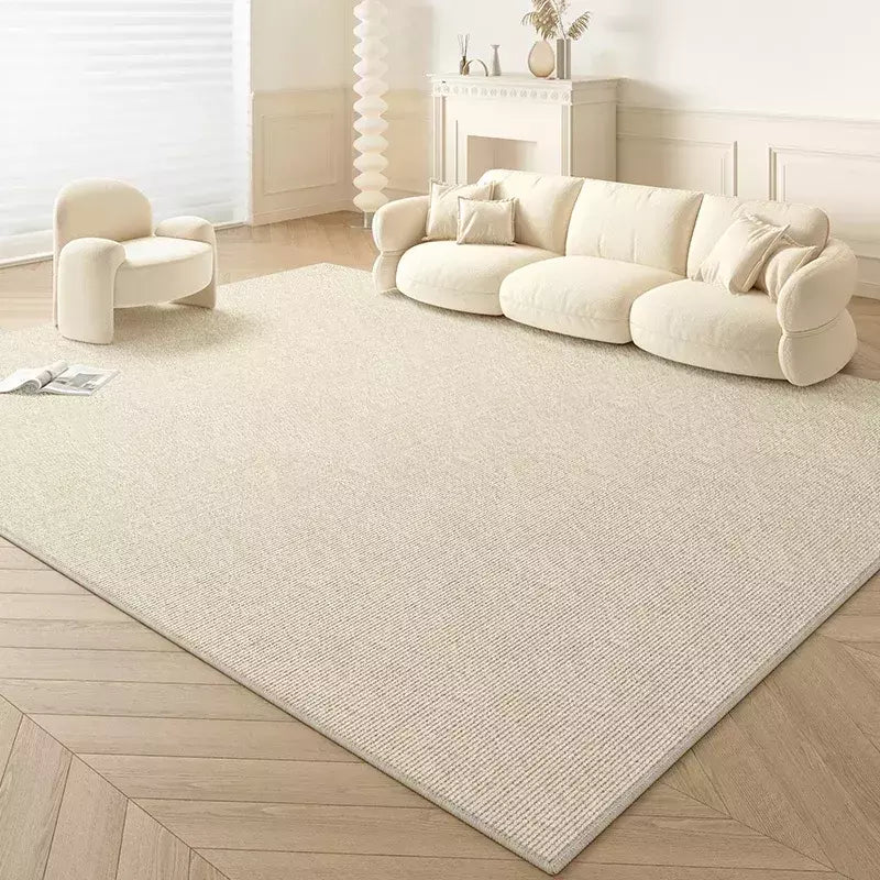 Minimalista Cream Lounge Carpet, confortável tapete macio, antiderrapante, máquina lavável, decoração de casa, sala de estar, grande área
