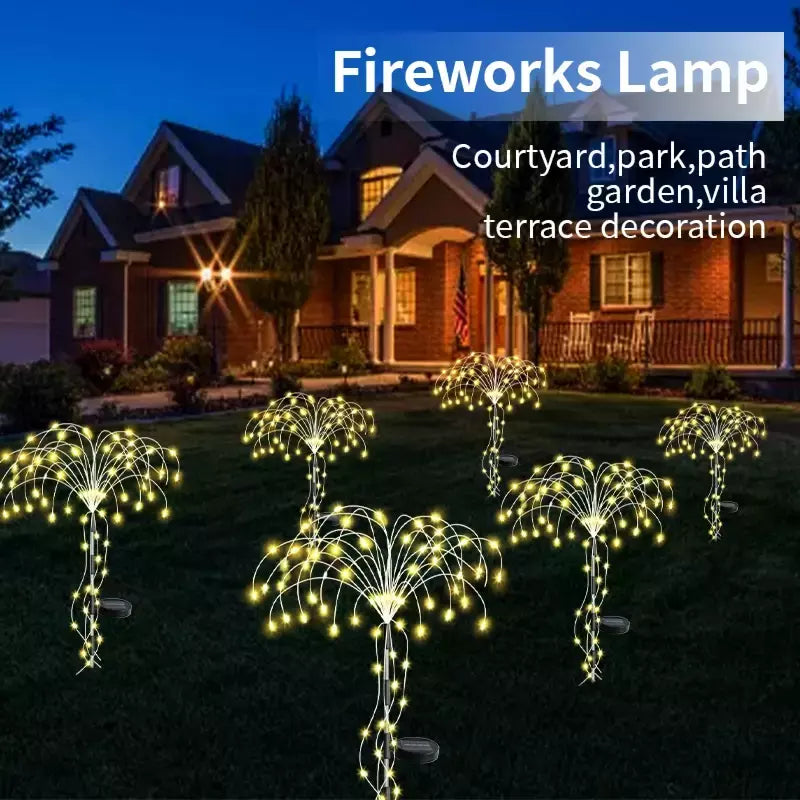 Luzes de caminho solar de fadas ao ar livre à prova d'água para decoração de gramado de jardim - lâmpada movida a energia solar para pátio de varanda de quintal - linda, dur