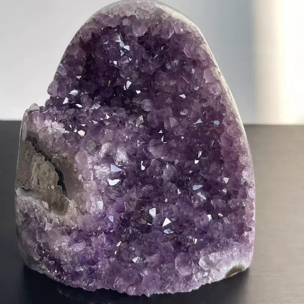1pc natural ametista cristal cluster quartzo cristais brutos pedra de cura minério mineral decoração para casa roxo cornucópia feng shui pedra