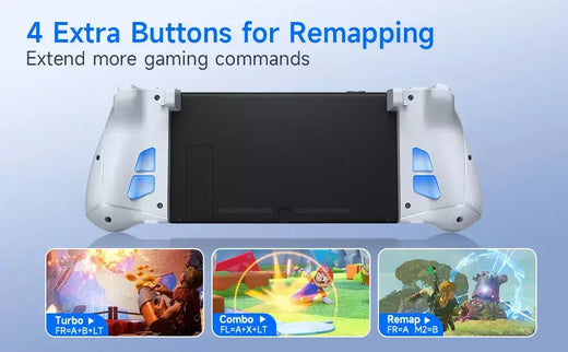 EasySMX S15 L/R Joypad ergonômico sem fio RGB controlador compatível com Nintendo Switch/OLED, giroscópio, Amiibo, efeito Hall