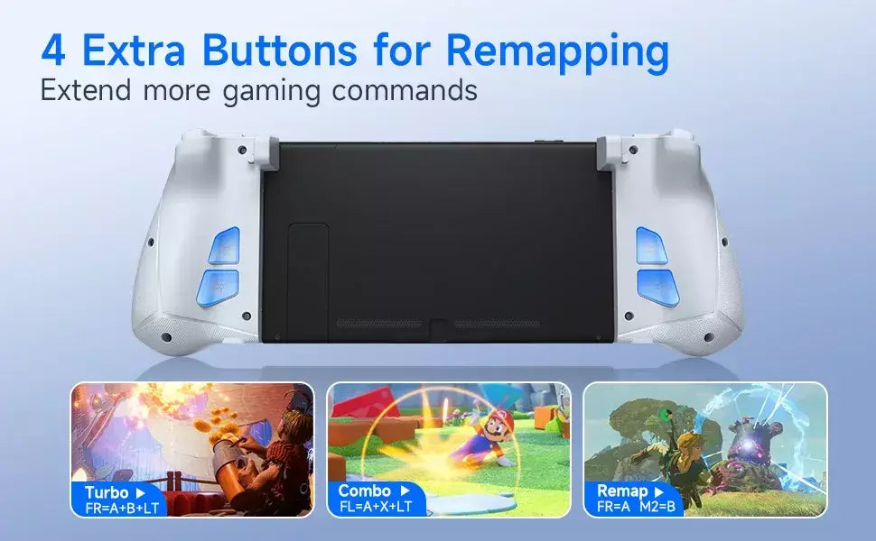 EasySMX S15 L/R Joypad ergonômico sem fio RGB controlador compatível com Nintendo Switch/OLED, giroscópio, Amiibo, efeito Hall