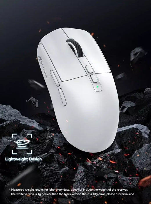 Mouse Bluetooth Attack Shark X6 PAW3395, conexão tri-mode 2.4, base de carregamento magnética RGB Touch, mouse macro para jogos
