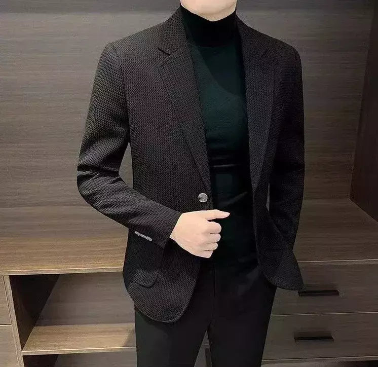 Blazer fino preto slim fit masculino, jaquetas masculinas, casaco de negócios, estilista de luxo, roupas de alta qualidade, novo, 2021