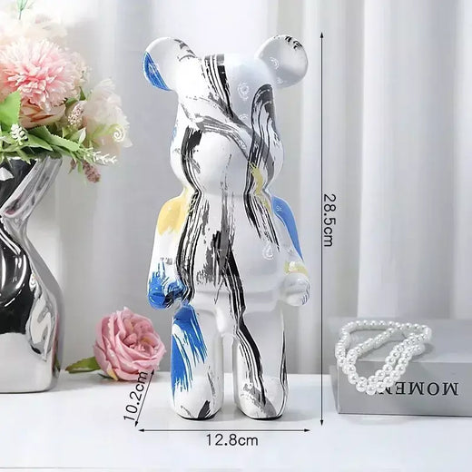 Estética urso figura resina nordic urso estátua estatueta escultura de luxo sala estar decoração casa ornamento acessórios mesa