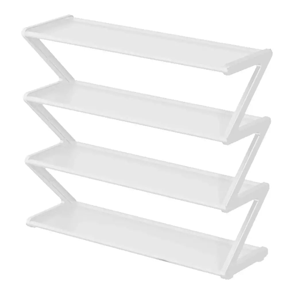 Rack de armazenamento de sapatos simples de 4 camadas, economiza espaço, resistente, organizador de sapatos para quarto, piso, rack de armazenamento, organizador