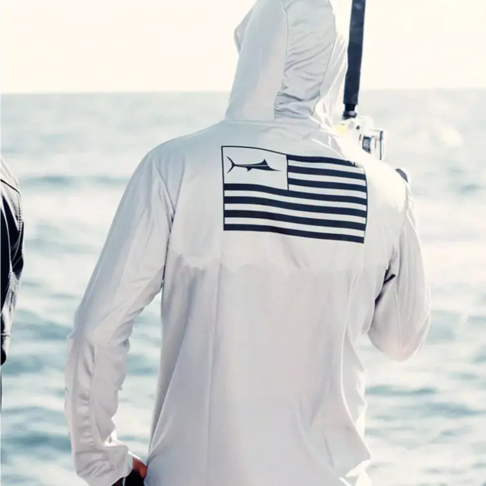 Vela hoodies engrenagem de pesca manga longa camisas com capuz blusas para pesca peixe desempenho vestuário camisa de pesca uv manga longa