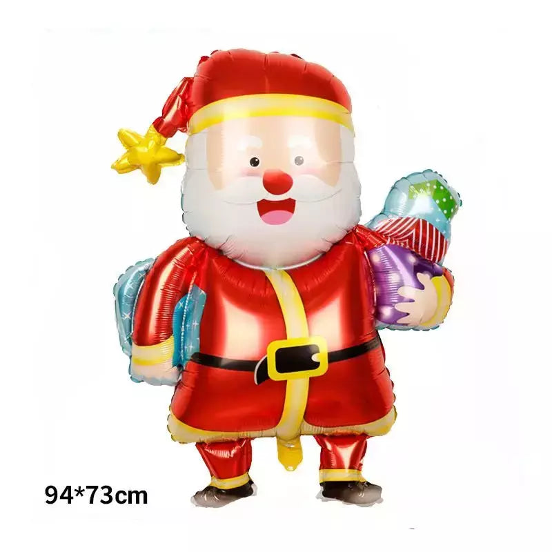 Grande balão de alumínio do Papai Noel para a festa de Natal, suprimentos decorativos, 119cm, 1pc