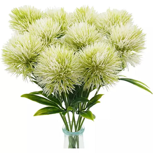 3/5/10 pçs 26cm plantas artificiais buquê de dandelion para casa decoração do quarto jardim casamento flores falsas vaso ornamental
