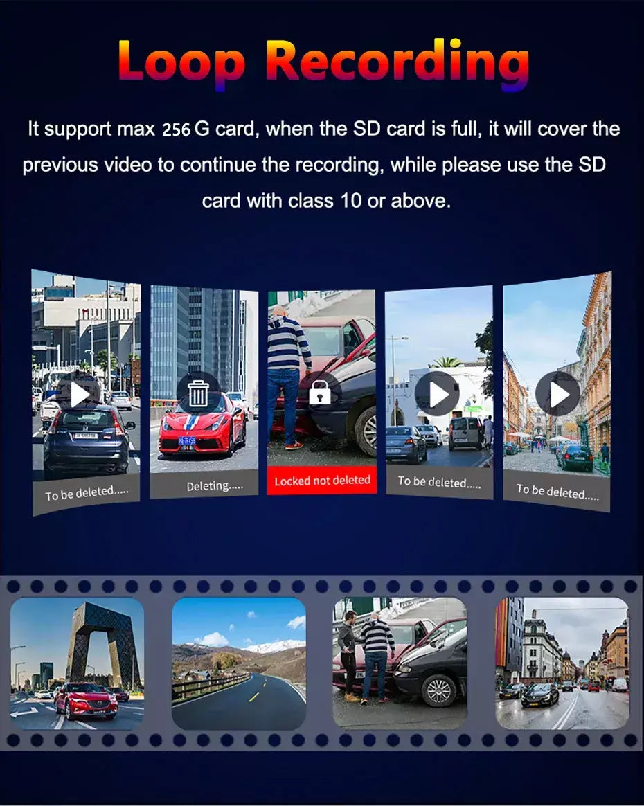 Dashcam para carro caixa preta gravadores de vídeo de condução 4k wifi mini câmera frontal traço cam 24h monitor estacionamento câmera gravação carro