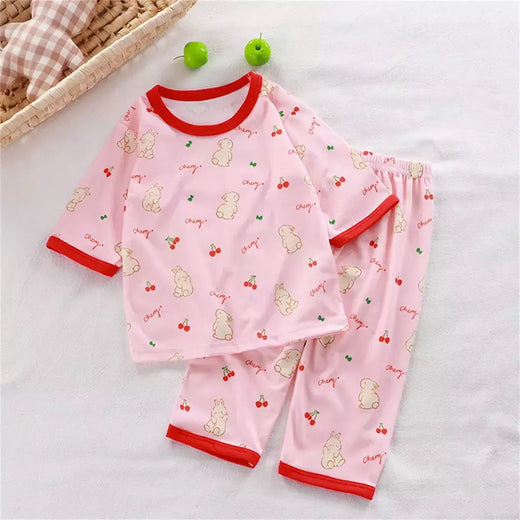 Hibobi-Conjunto infantil de roupas íntimas de manga 3/4, pijama do bebê, roupas de ar condicionado, roupas de verão, treino, 2 peças