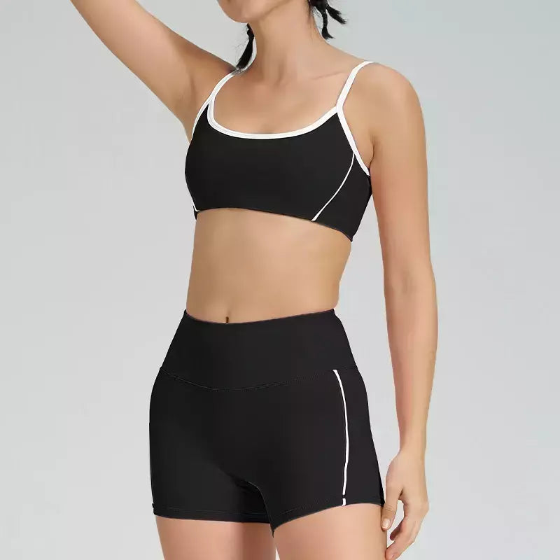 Terno de Yoga Patchwork de duas peças para mulheres, cintura alta Flare Leggings, roupas de treino Fitness Sportswear agasalho