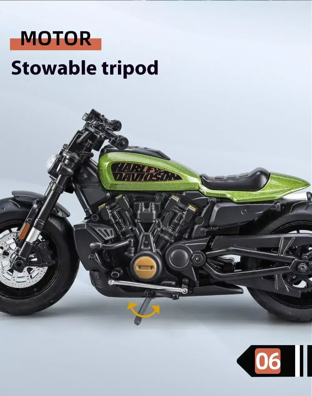 Simulação 1/12 davidson SPORTSTER-S motocicleta de liga off-road, ornamentos de modelo para crianças brinquedos para meninos presentes de feriado