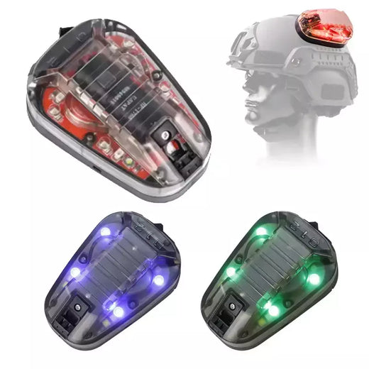BOOIU-LED Luz de sinal do capacete tático, lanterna para esporte ao ar livre, estroboscópio IR, luz de sinal para sobrevivência, IFF