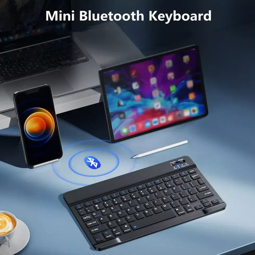 Teclado sem fio bluetooth mini teclado para portátil tablet telefone ipad teclado de jogos recarregável para android ios windows