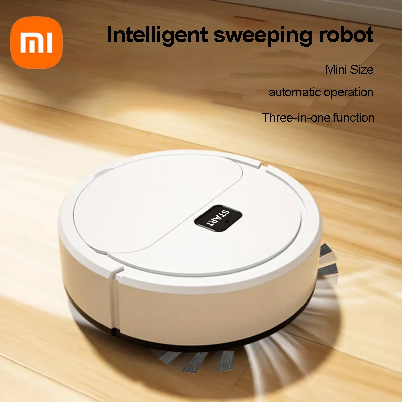 Xiaomi-Robô Varrição Inteligente, Mini Aspirador Silencioso, Escova Mop Sweep, Máquina de limpeza multifunções 3 em 1 para casa