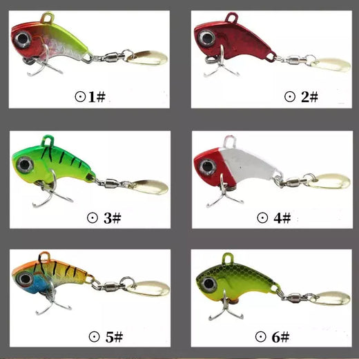 Isca de pesca 5g-20g oscilação rotativa metal vib vibração isca girador colher gabarito mar iscas artificiais duras lantejoulas enfrentar