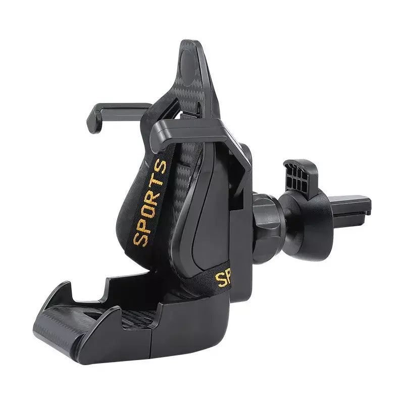 Suporte de telefone padrão de fibra de carbono universal montagem de carro corrida para estilo assento suporte de ventilação de ar para diferentes modelos de telefone gps