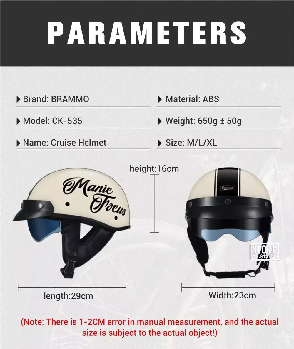 Retro capacete da motocicleta dot certificação moto capacete das mulheres dos homens meio capacete lente hd casco quatro estações equitação scooter capacetes