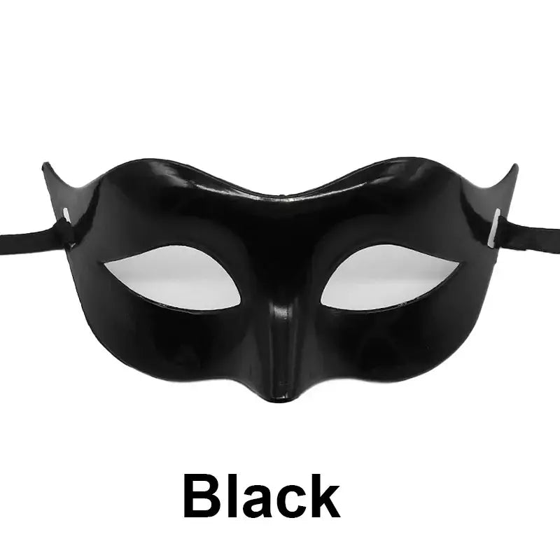 Mulheres homem sexy cavalheiro máscara de baile máscara de baile adereços festa de halloween preto branco retro máscara de plástico meia face cosplay máscara