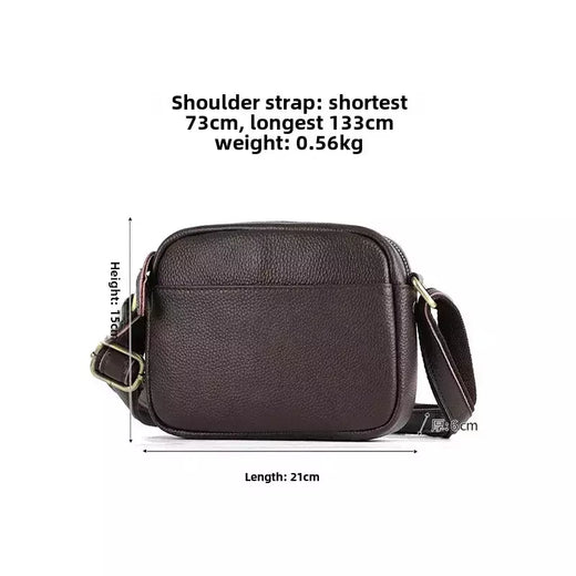 Joyir nova bolsa de ombro de couro genuíno masculino grande capacidade horizontal vintage lichia padrão ombro único saco inclinado para homem