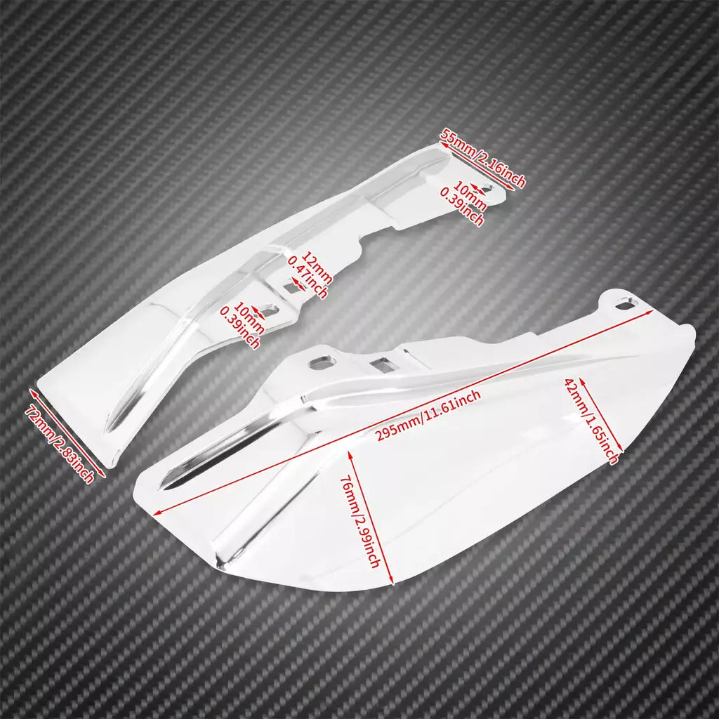 Motocicleta mid-frame defletor de ar escudo térmico guarnição capa para harley touring electra street glide road king fltrx 2001-23 24-up