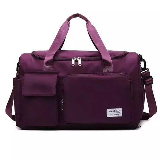 Weekender Overnight Duffle Bags com compartimento de sapato para mulheres, Carry On Travel Bag, Saco de ginástica de grande capacidade