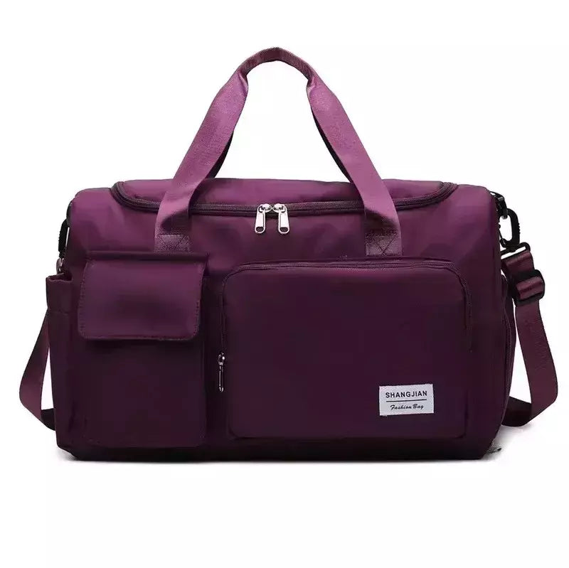 Weekender Overnight Duffle Bags com compartimento de sapato para mulheres, Carry On Travel Bag, Saco de ginástica de grande capacidade
