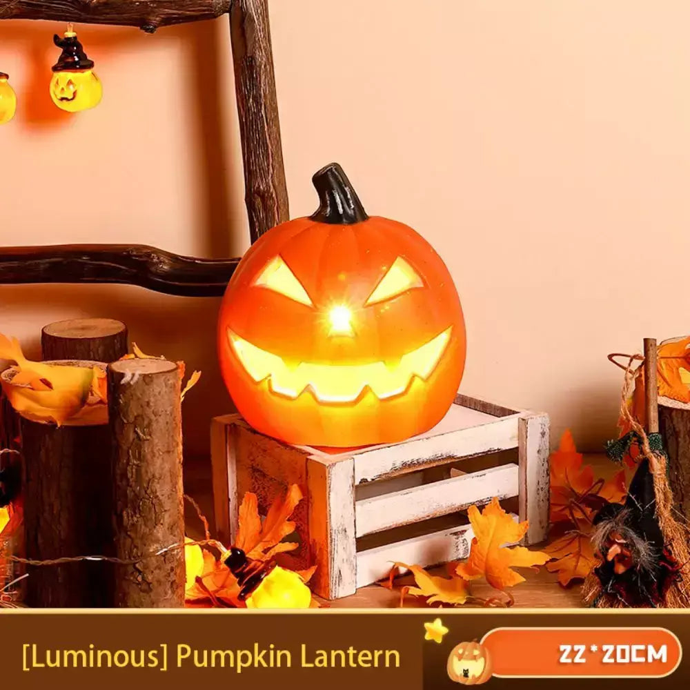 Decoração de halloween abóboras lâmpada para casa quintal jardim ao ar livre decoração halloween horror casa crânio festa adereços brilho no escuro
