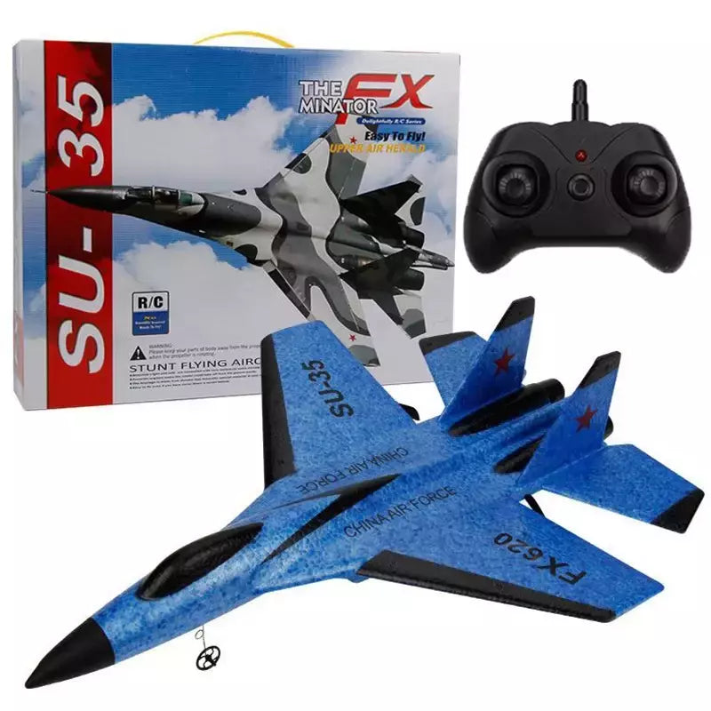 Avião de combate de controle remoto para crianças, RC Foam Aircraft, SU-35 Plane, 2.4G Radio Control Glider, brinquedos para meninos