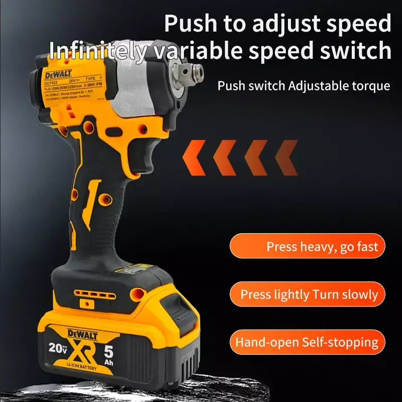 Dewalt DCF922 Chave de impacto sem escova Driver sem fio Grande torque Chave elétrica de velocidade variável 20V Ferramentas recarregáveis