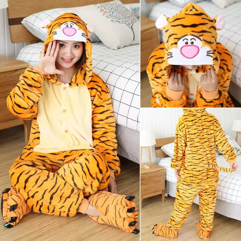 Mulheres e homens Ponto Animal Onesies, Pijama com capuz dos desenhos animados, Trajes de Halloween, Natal Onesie, adultos, Kigurumi