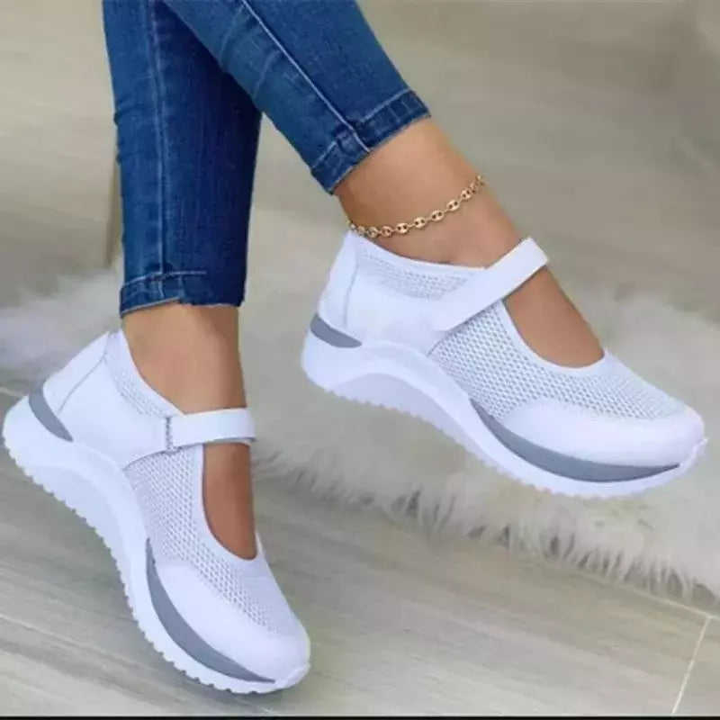 Tênis vulcanizado para mulheres, sapatos de caminhada, apartamentos, alta qualidade, plus size 43, moda