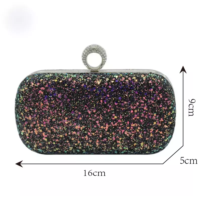 Evening Pink Clutch Purse Mulheres Bling Lantejoulas Bolsas 2023 Novo Designer De Moda Saco De Telefone De Luxo Crossbody Pequeno Saco De Designer