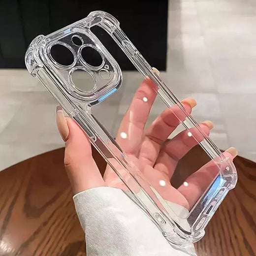Luxo à prova de choque claro caso telefone para iphone 15 14 13 12 11 pro max 14 15 plus silicone pára-choques transparente capa traseira dura