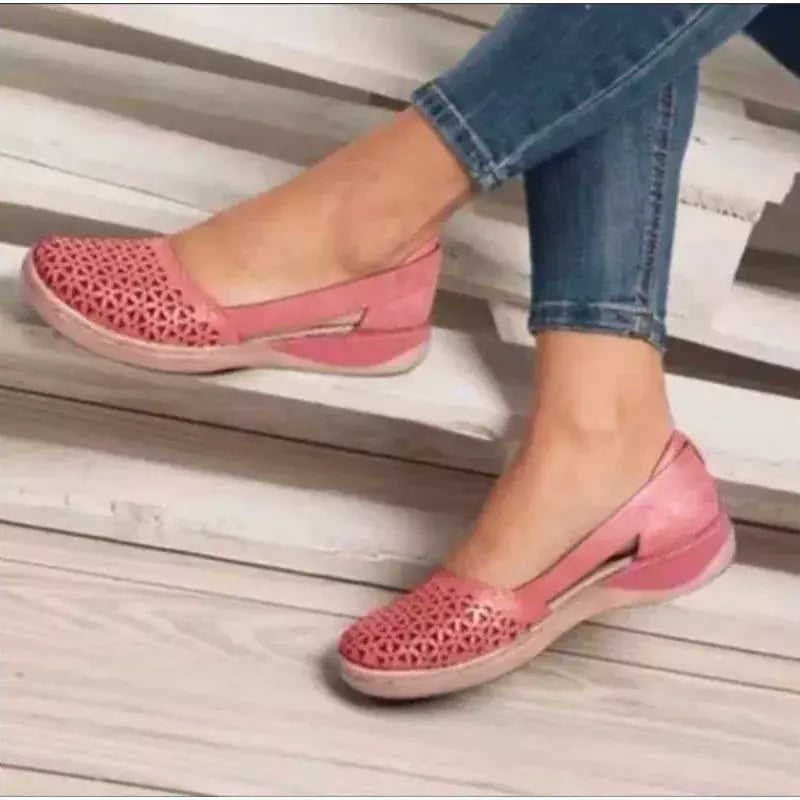 Sandálias artesanais de couro feminino, sapatilhas respiráveis, estilo retrô, chinelo de apoio personalizado para senhoras, verão 2022